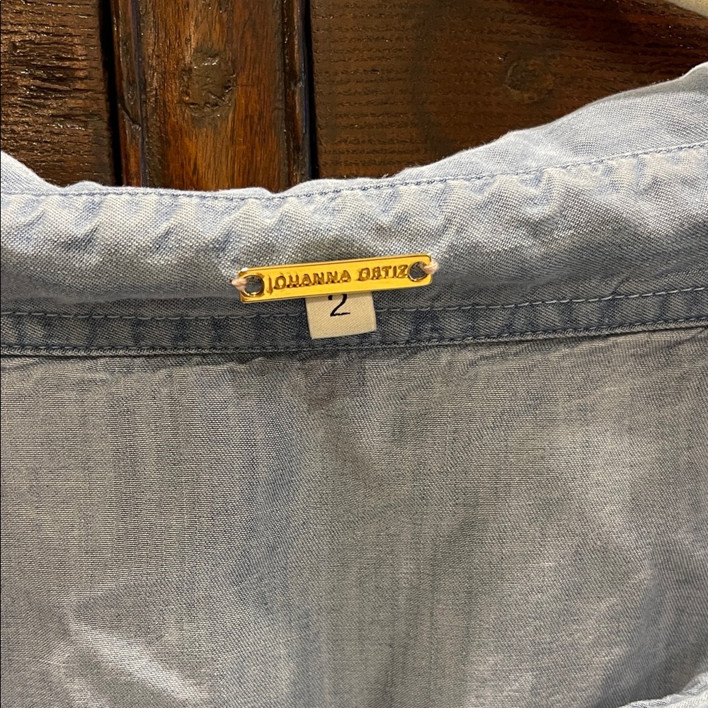 Johanna Ortiz Sky Blue Denim Blouse - Picture 9 of 10